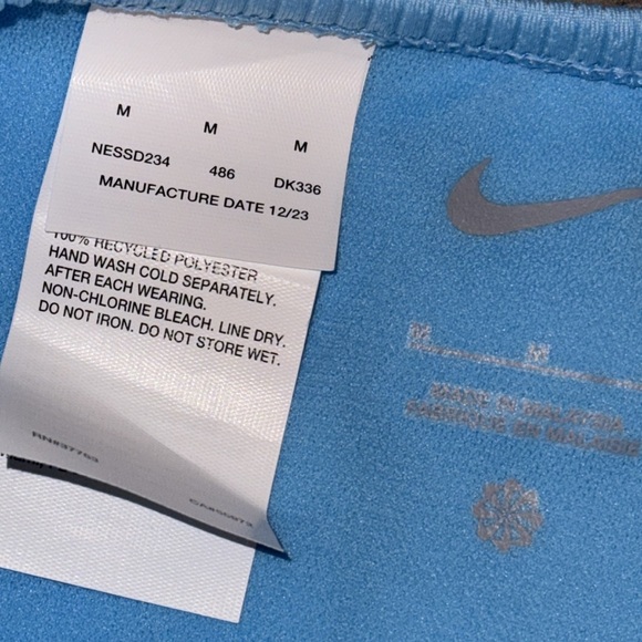 NEW Nike swim bottoms medium high waist light blue $54 womens bikini bottoms NWT - Picture 6 of 6